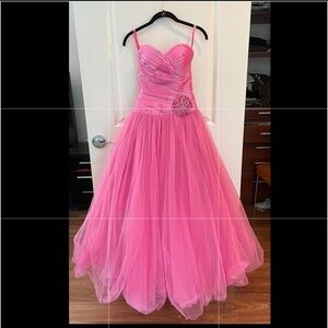 Flirt by Maggie Sottero Pink Strapless Ball Gown Formal Prom Sweet Sixteen Dress